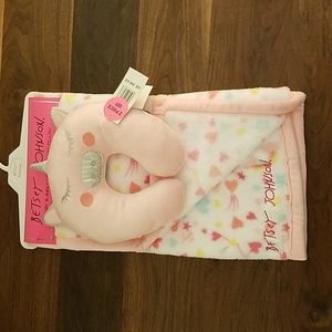 Betsey Johnson Baby Blanket and Support Pillow